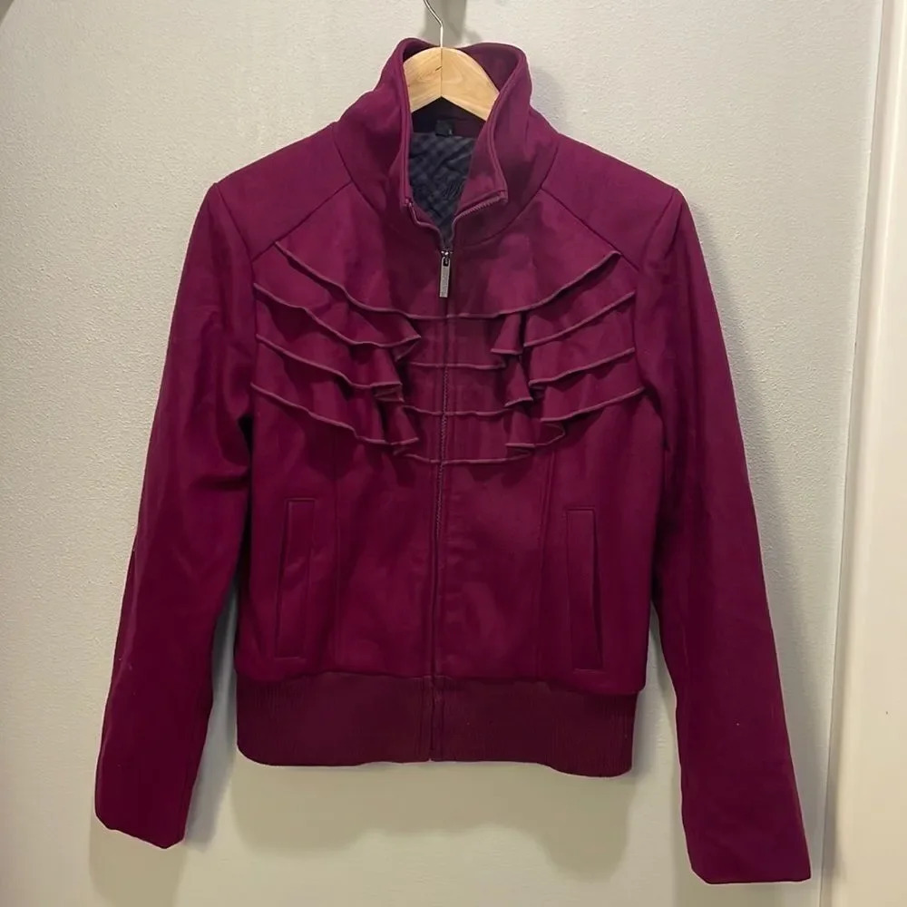 STEVE Madden dark purple woman’s zip up jacket